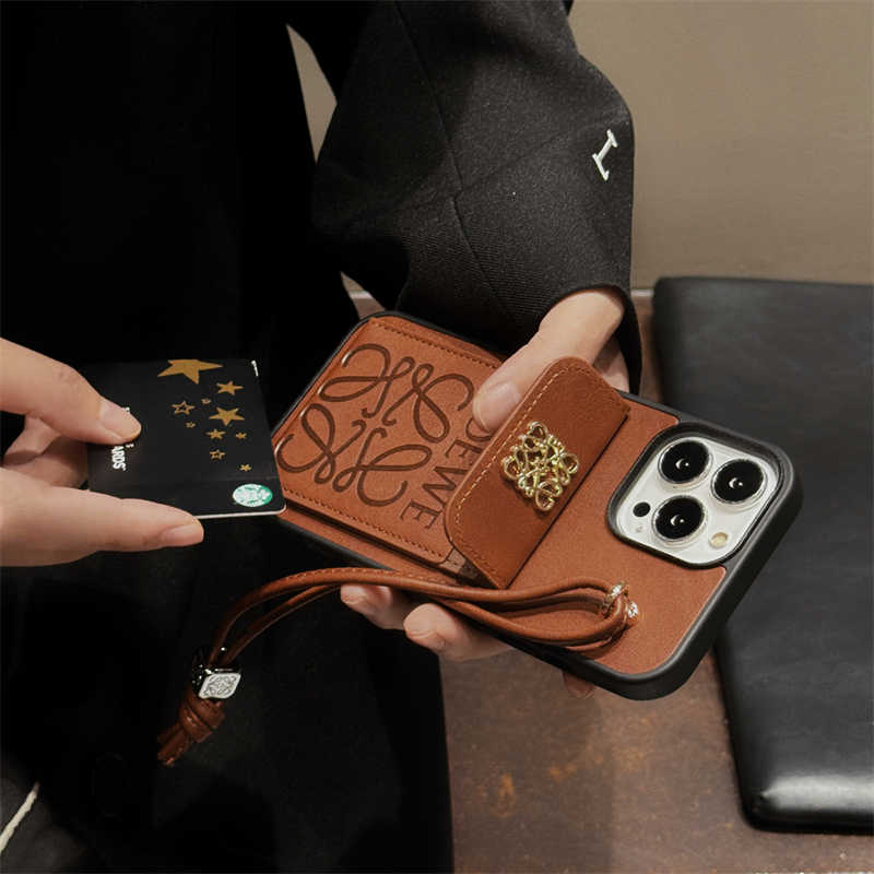 Luxury Leather Wallet Case With Bracelet For iPhone 12-16 Pro