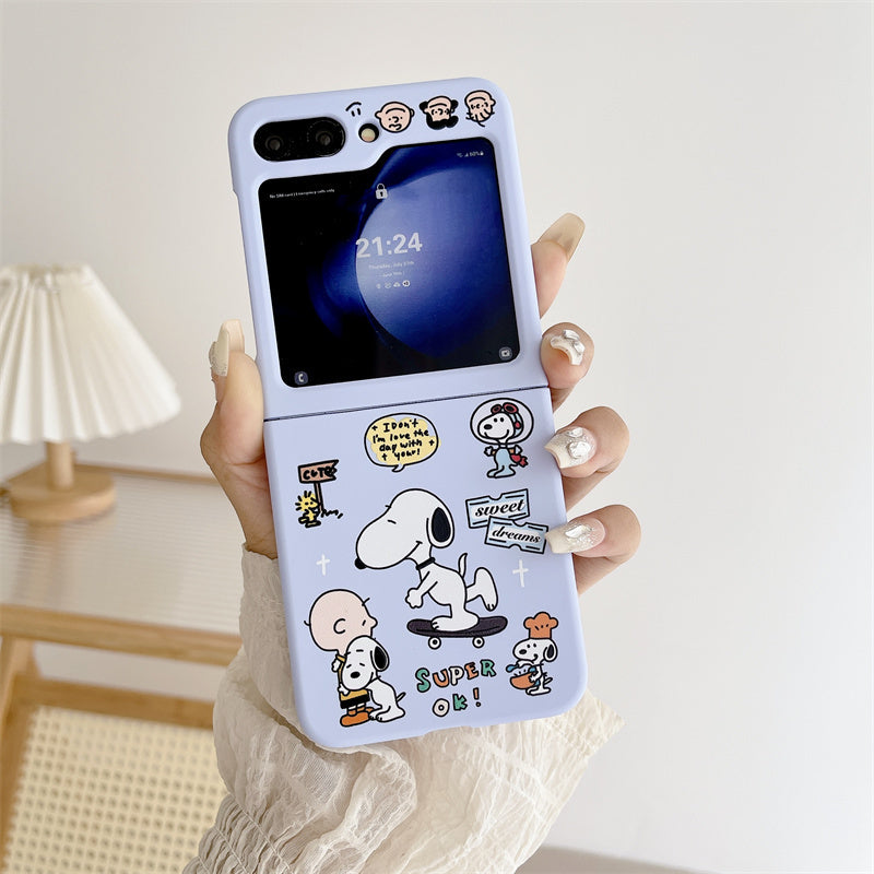 Cute Cartoon Duo Frosted Case for Samsung Galaxy Z Flip 6/5