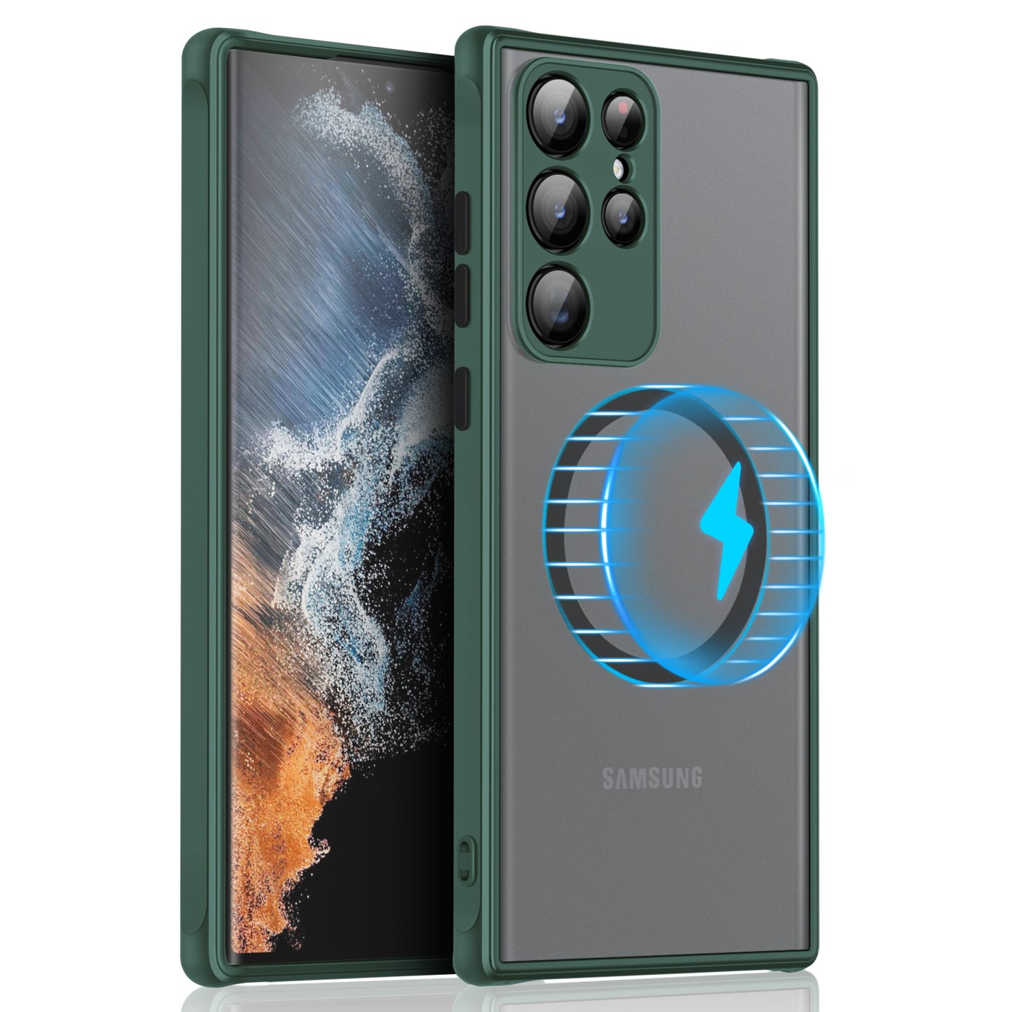 Magnetic Wireless Charging Case for Samsung Galaxy S22 Ultra 5G