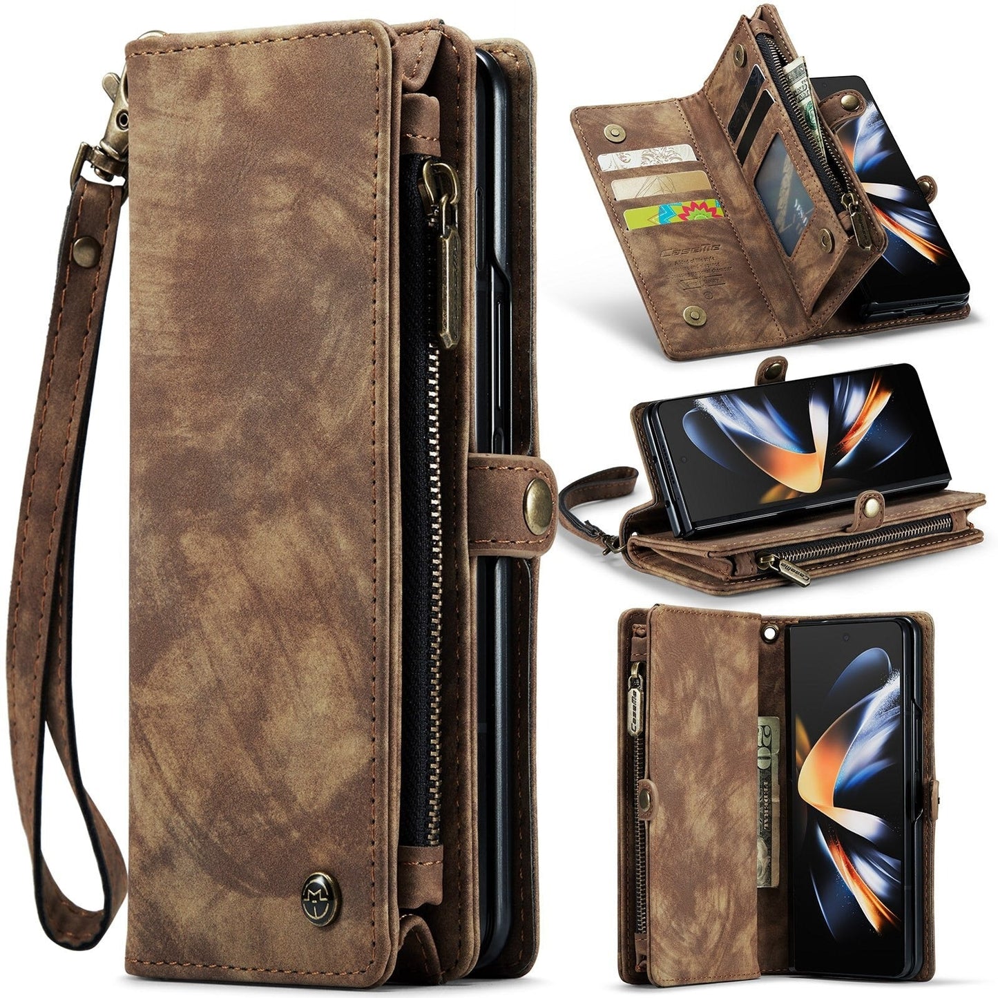 Fashion Magnetic PU Leather Flip Wallet Case