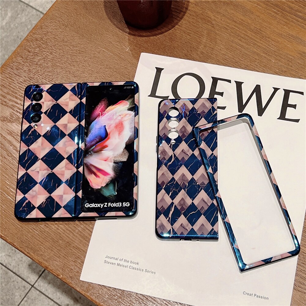 Luxury Granite marble Case for Samsung Galaxy Z Fold 3 5G