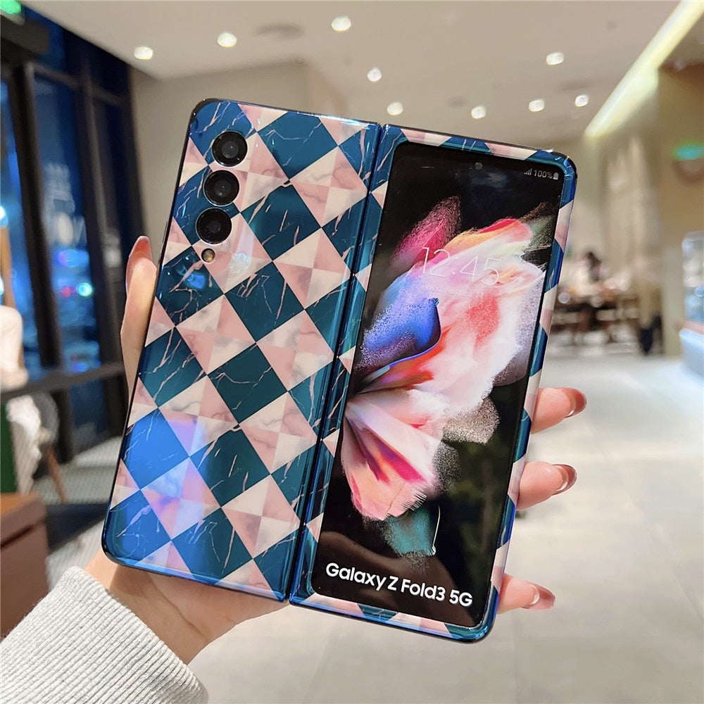 Luxury Granite marble Case for Samsung Galaxy Z Fold 3 5G