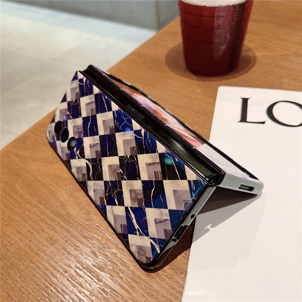 Luxury Granite marble Case for Samsung Galaxy Z Fold 3 5G