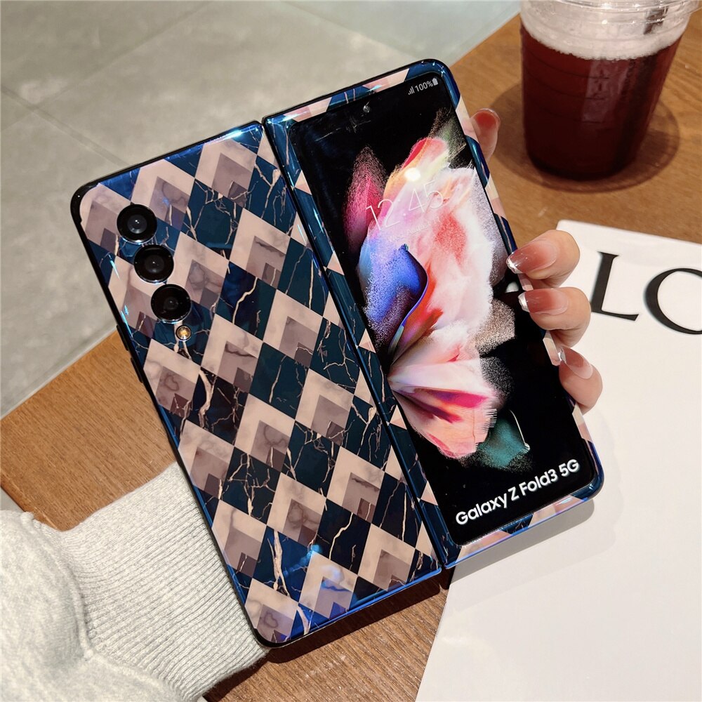 Luxury Granite marble Case for Samsung Galaxy Z Fold 3 5G