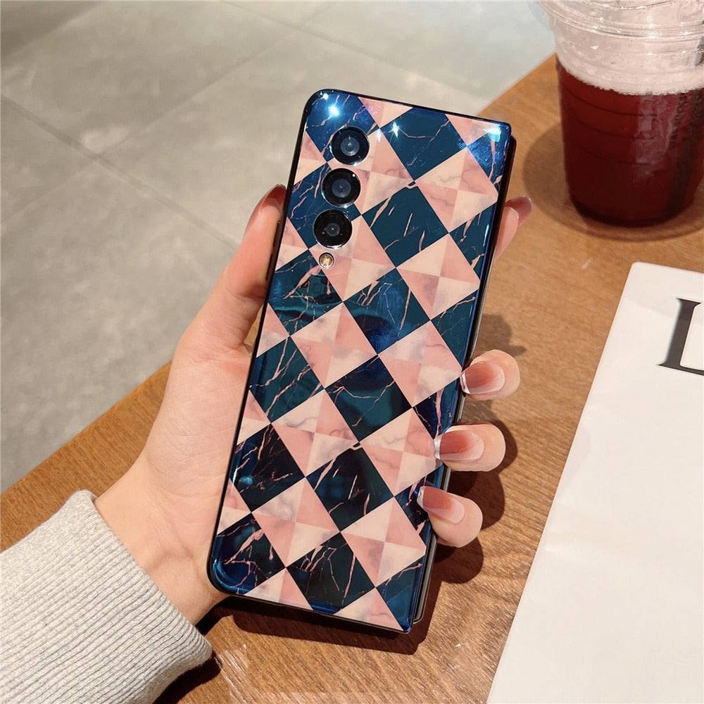 Luxury Granite marble Case for Samsung Galaxy Z Fold 3 5G