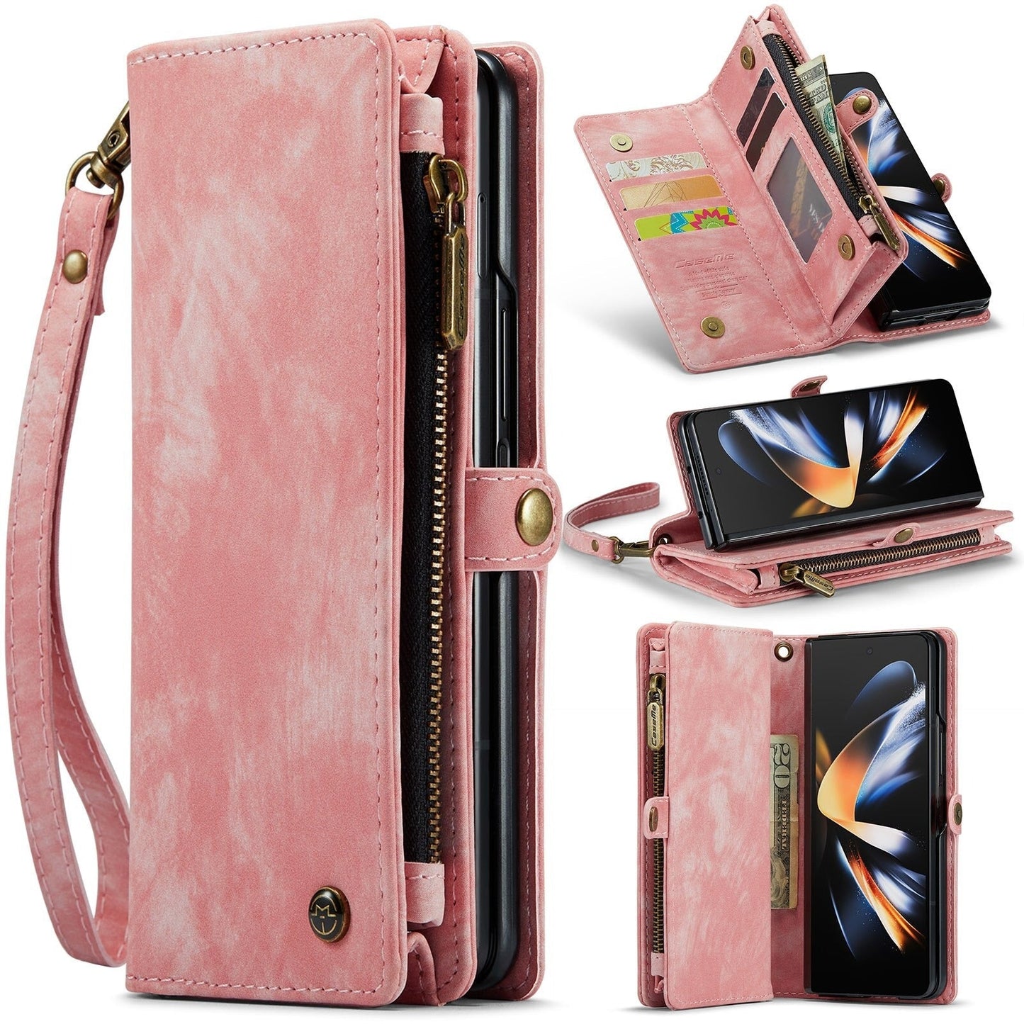 Fashion Magnetic PU Leather Flip Wallet Case