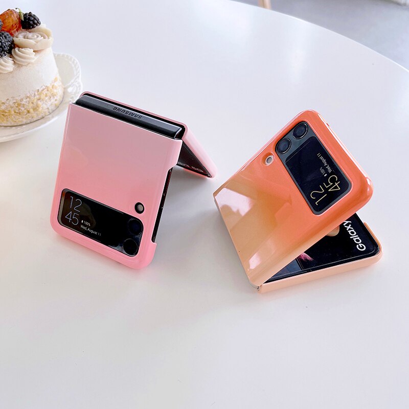 Gradient Glitter Bling Fold Case For Samsung Galaxy Z Flip 3 5G Z