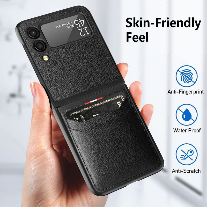 Leather Wallet Card Slot Holder Folding Case for Samsung Galaxy Z Flip 3 5G