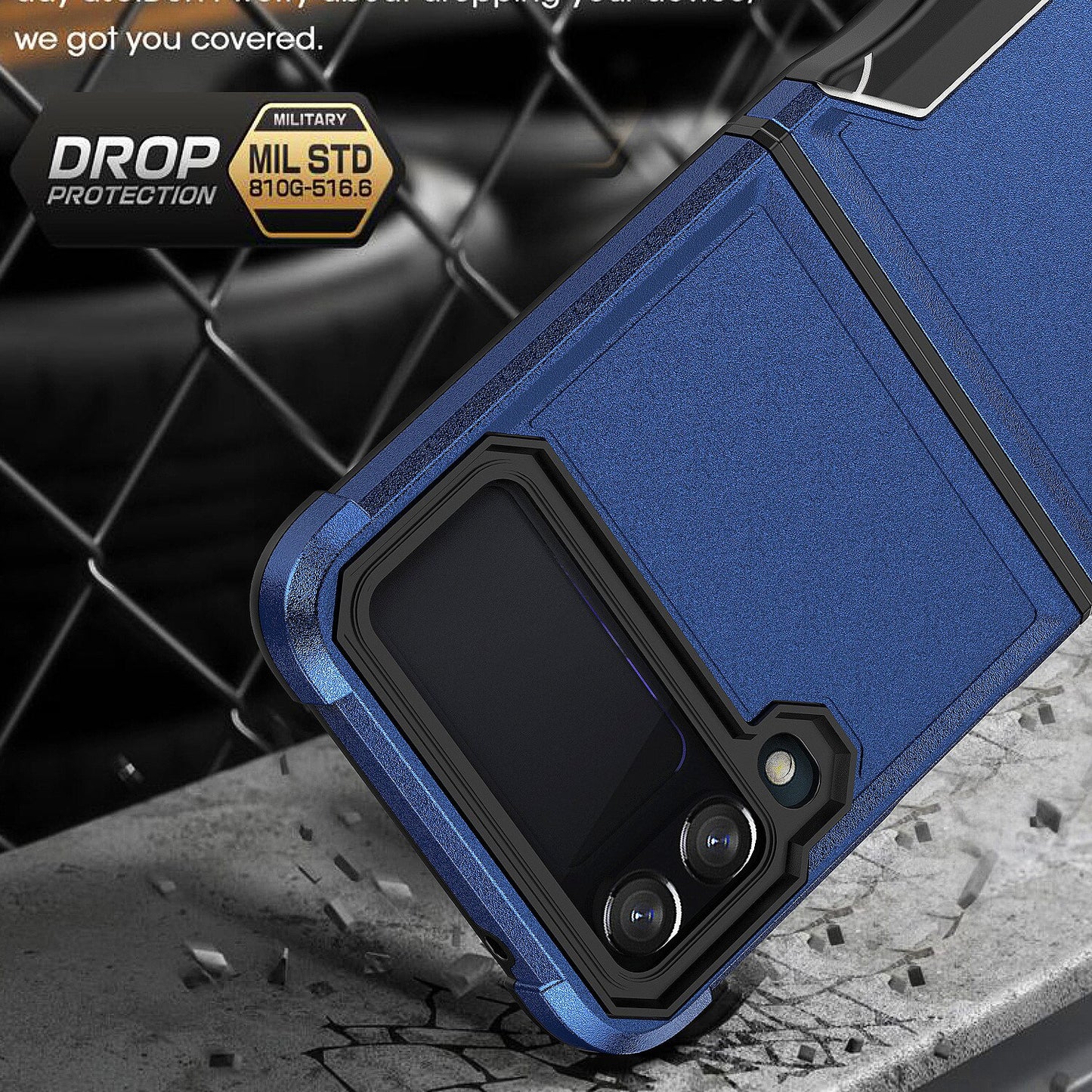 Stripes Hard Protective Case for Galaxy Z Flip4 & Flip 3 Anti-Shock Folding