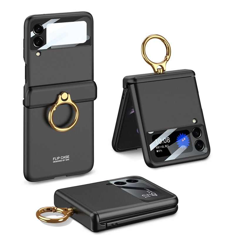 Armor Case with Ring Bracket Stand for Samsung Galaxy Z Flip 4
(Magnetic Hinge Cover)