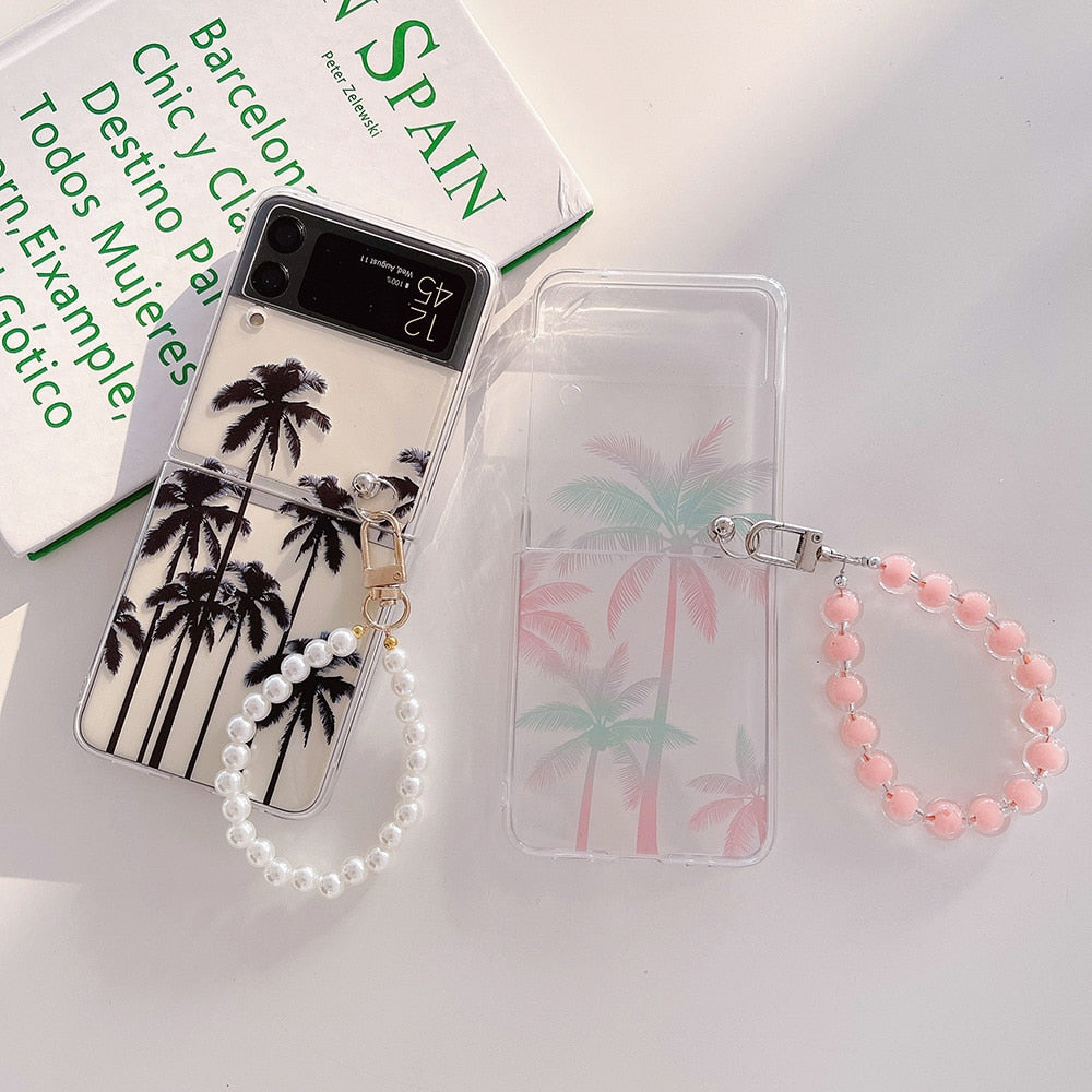 Simplicity Coconut Tree Phone Case For Samsung Galaxy Z Flip 3 5G