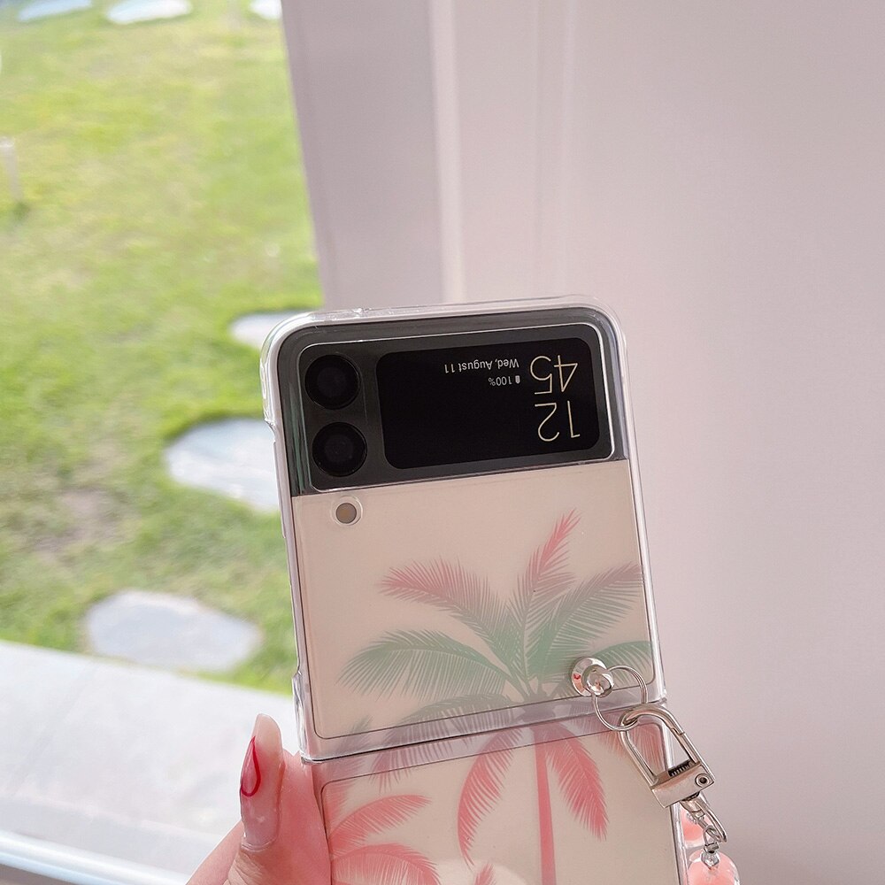 Simplicity Coconut Tree Phone Case For Samsung Galaxy Z Flip 3 5G