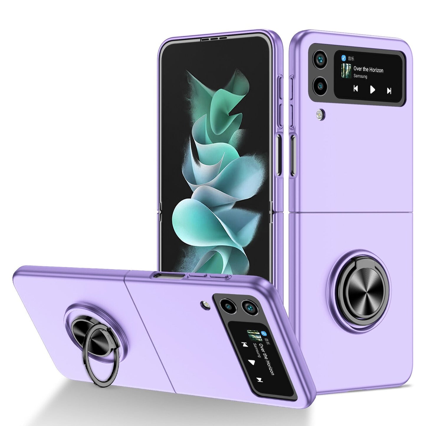 Ultra Thin Case with Ring Bracket for Samsung Galaxy Z Flip 4