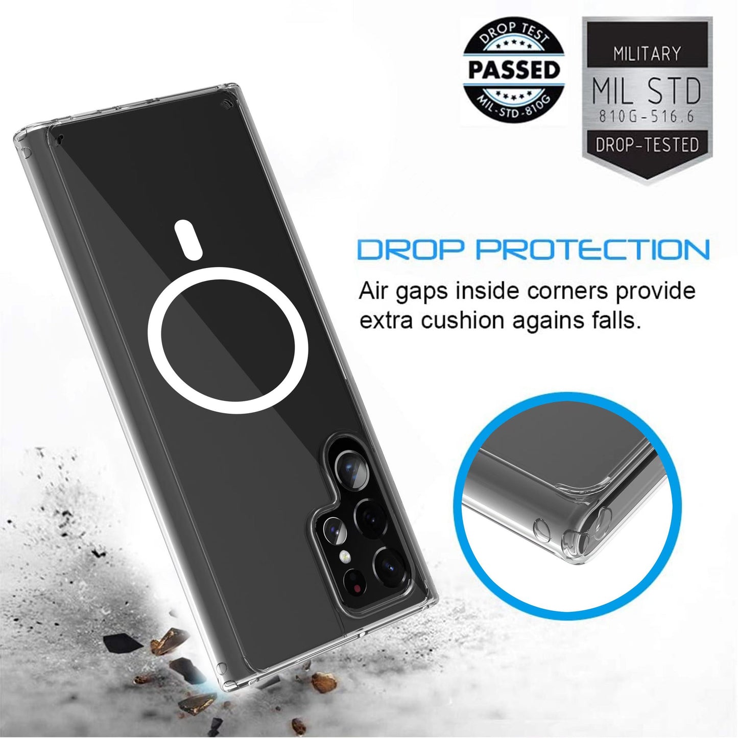 Magnetic Wireless Charger Case For Samsung Galaxy S22 Series