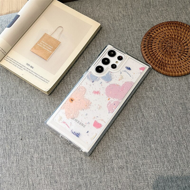 Clear Flower Cover For Samsung S22 Series