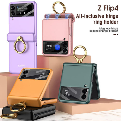 Armor Case with Ring Bracket Stand for Samsung Galaxy Z Flip 4
(Magnetic Hinge Cover)