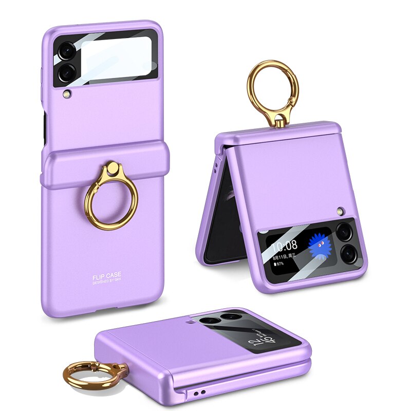 Armor Case with Ring Bracket Stand for Samsung Galaxy Z Flip 4
(Magnetic Hinge Cover)