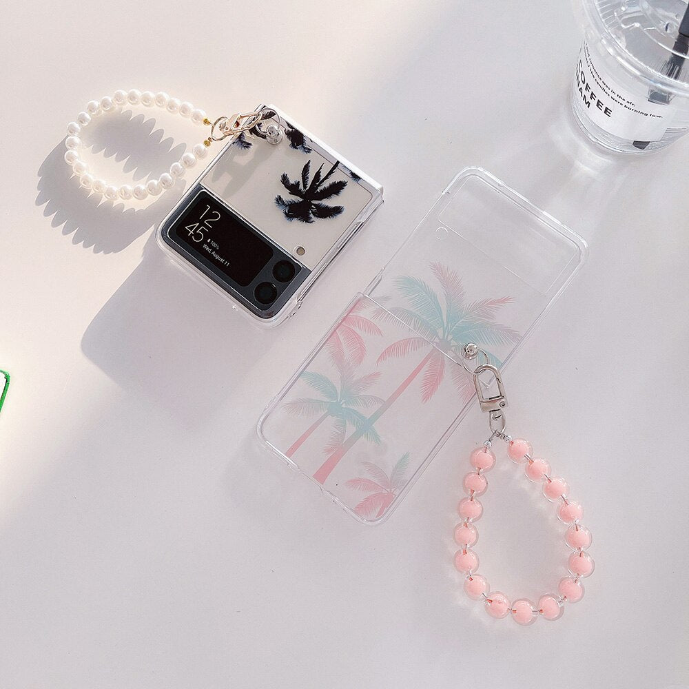 Simplicity Coconut Tree Phone Case For Samsung Galaxy Z Flip 3 5G