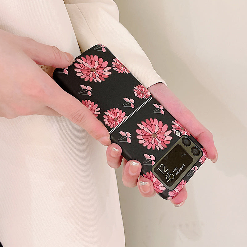 Cute Cartoon Daisy Flower Phone Case For Samsung Galaxy Z Flip 3 5G