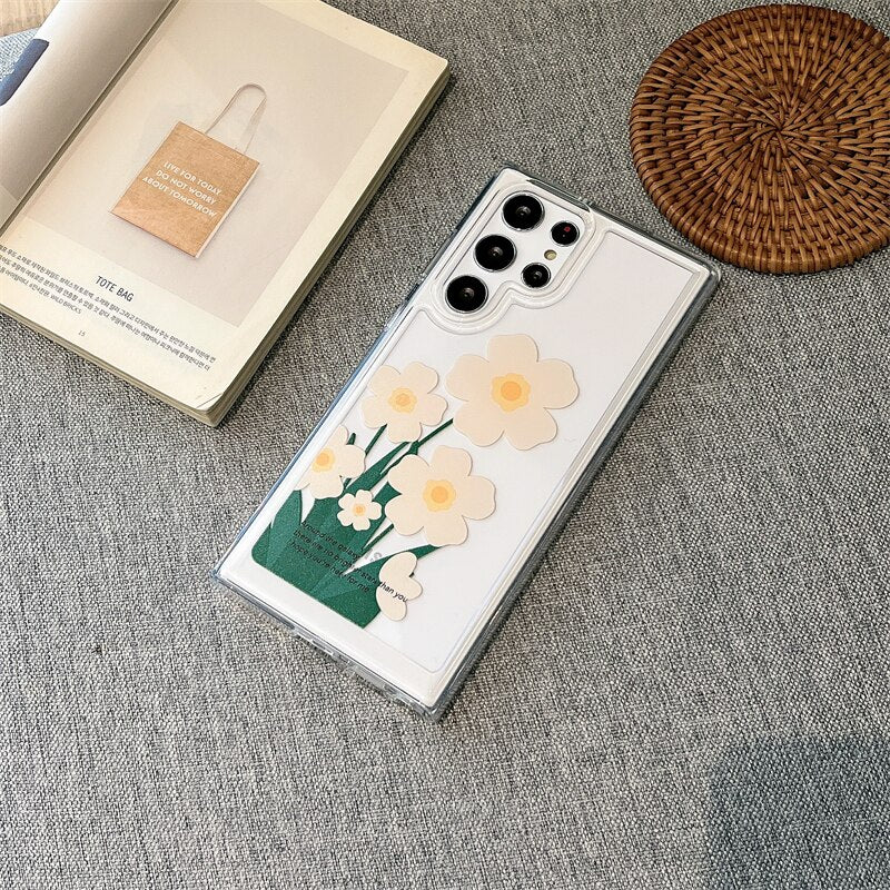 Clear Flower Cover For Samsung S22 Series
