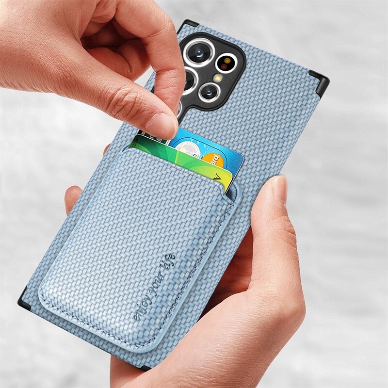 Magnetic PU Leather Case With Card Pocket For Samsung Galaxy S22 series