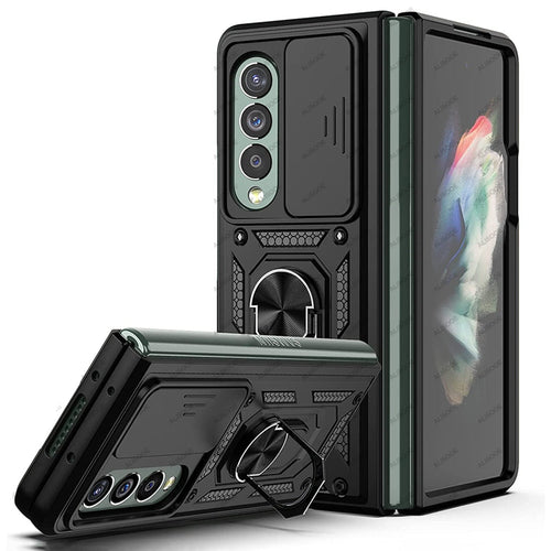 Armor Case with Lens Protection & Stand For Samsung Galaxy Z Fold 4
