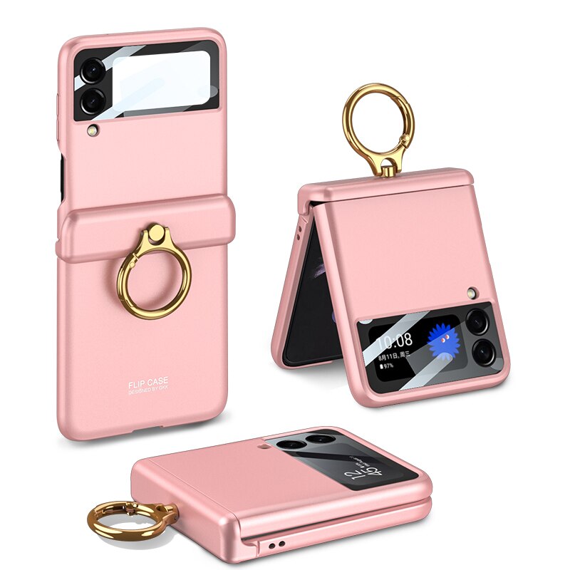 Armor Case with Ring Bracket Stand for Samsung Galaxy Z Flip 4
(Magnetic Hinge Cover)