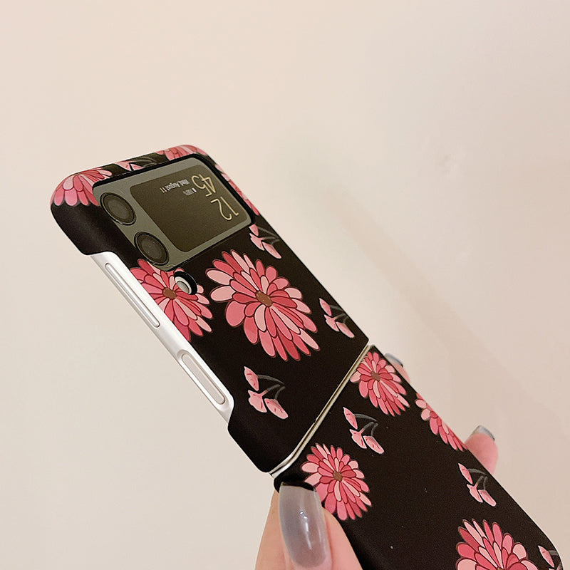 Cute Cartoon Daisy Flower Phone Case For Samsung Galaxy Z Flip 3 5G