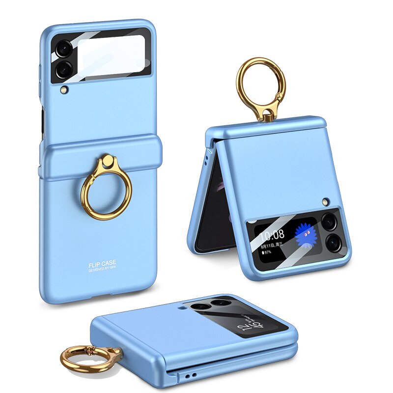 Armor Case with Ring Bracket Stand for Samsung Galaxy Z Flip 4
(Magnetic Hinge Cover)