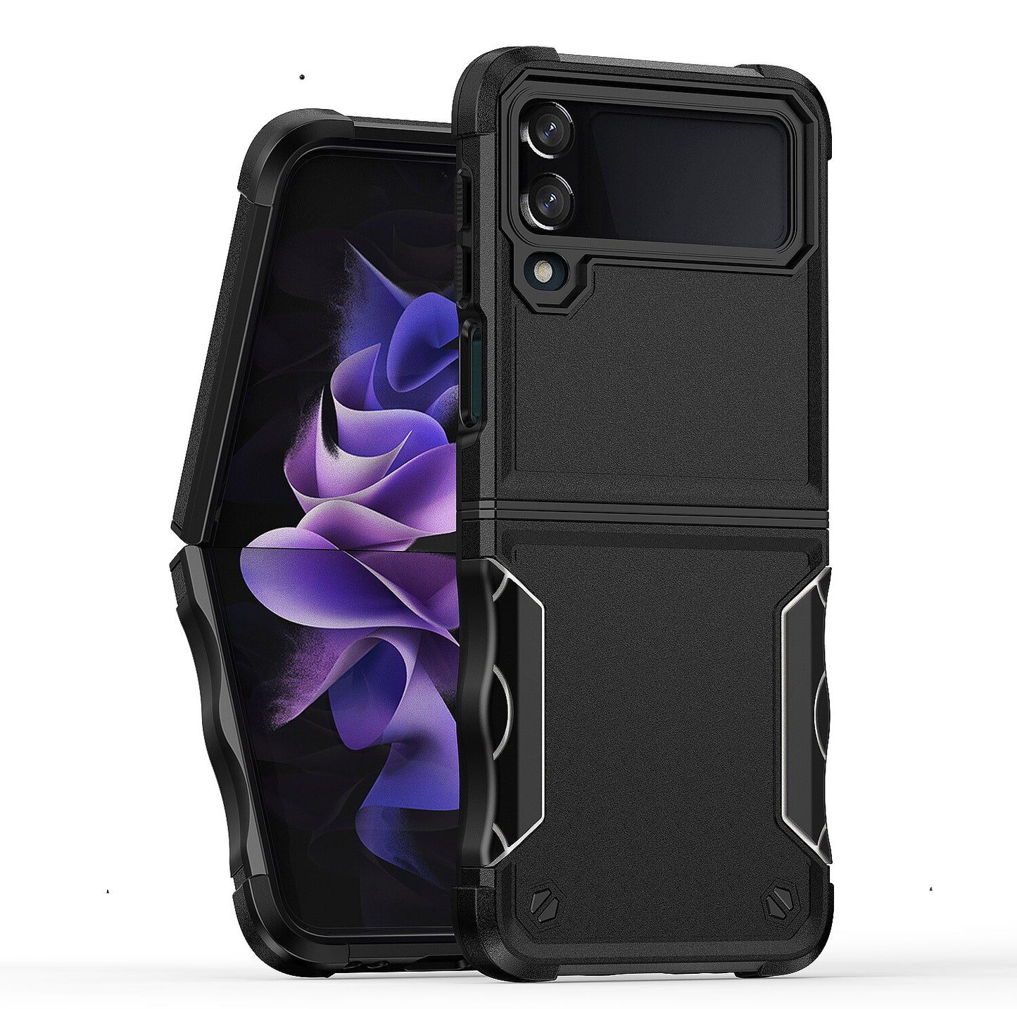 Stripes Hard Protective Case for Galaxy Z Flip4 & Flip 3 Anti-Shock Folding