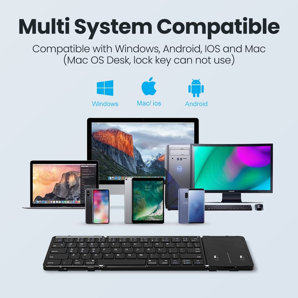 Portable Folding keyboard Wireless & Bluetooth