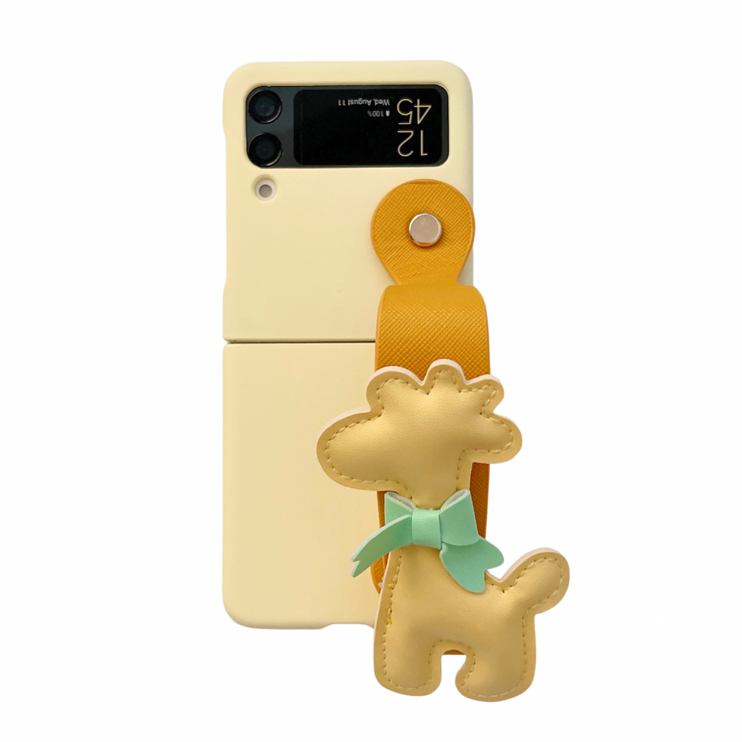 Cute Giraffe Wristband Bracelet Case for Samsung Galaxy Z Flip3 Z Flip4