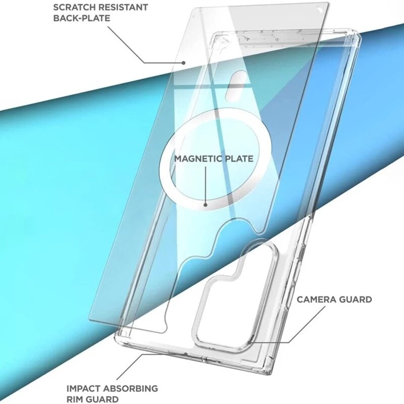 Magnetic Wireless Charger Case For Samsung Galaxy S22 Series