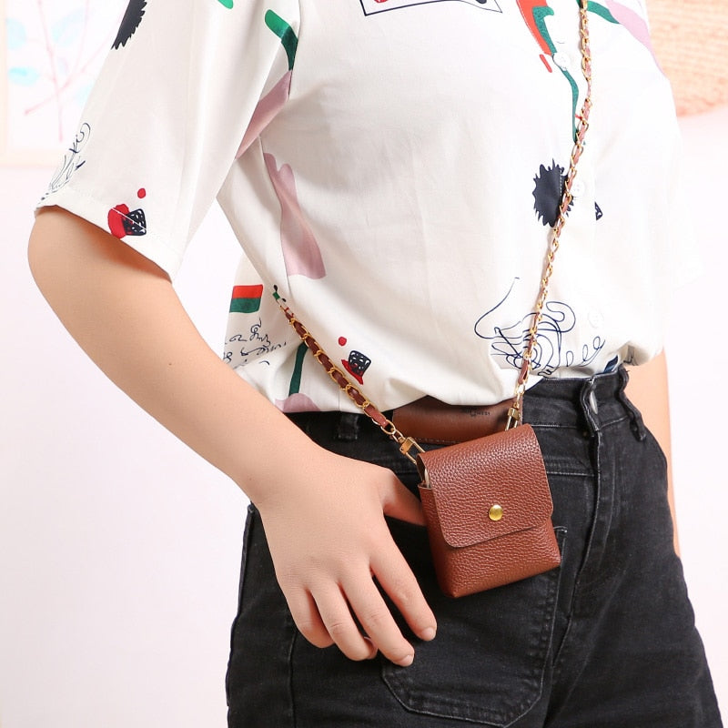 Crossbody Leather Mini Phone Bag For Samsung Galaxy Z Flip 4, 3, Series