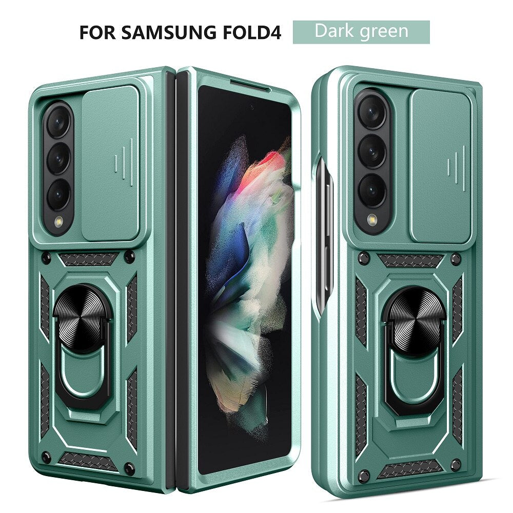 Armor Case with Lens Protection & Stand For Samsung Galaxy Z Fold 4