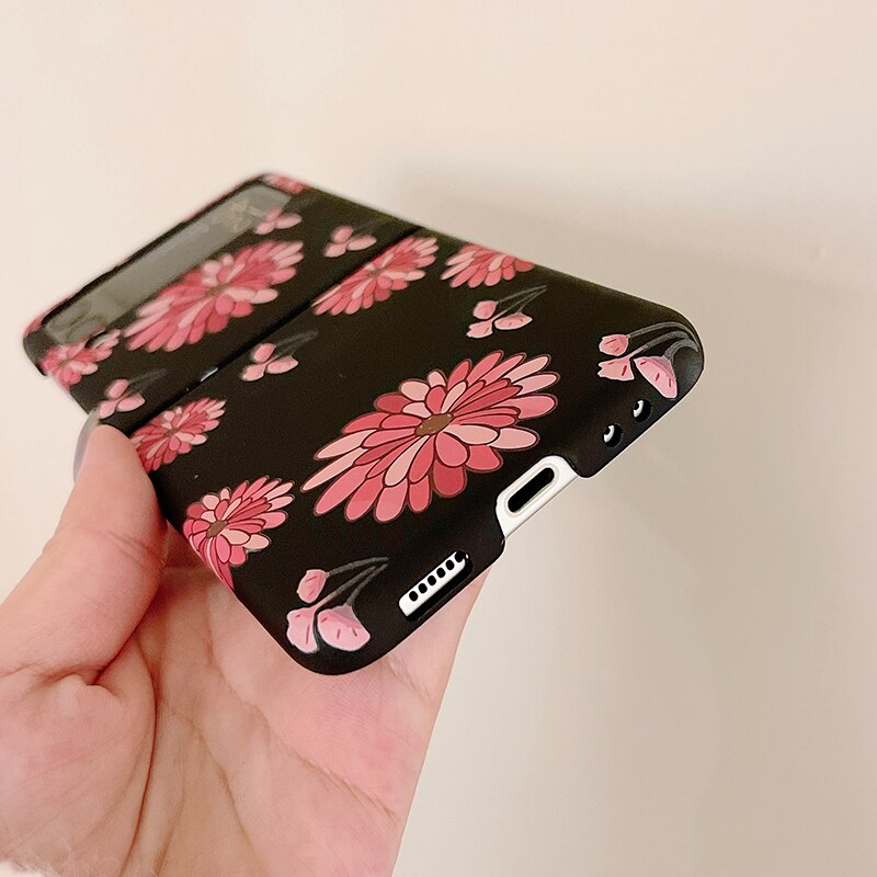 Cute Cartoon Daisy Flower Phone Case For Samsung Galaxy Z Flip 3 5G