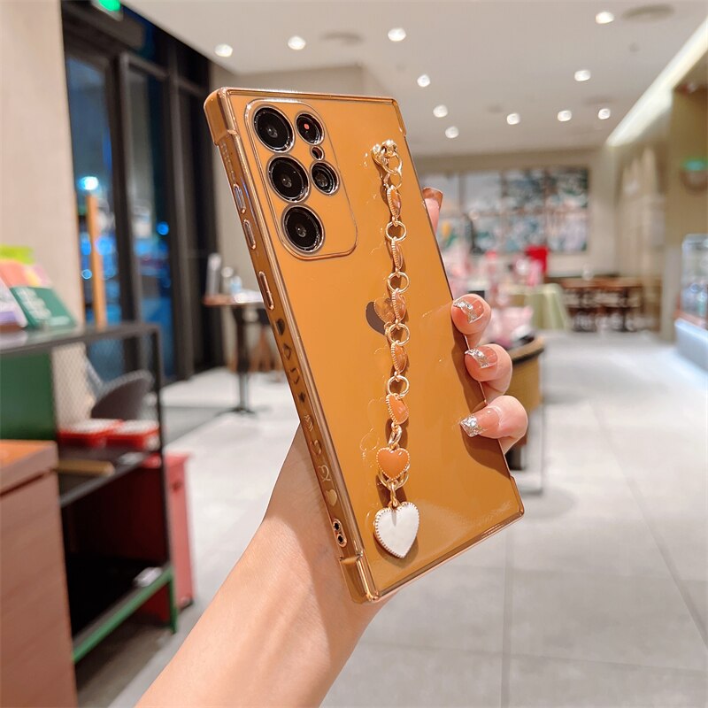 Cute Wrist Bracelet Candy Soft Phone Case For Samsung S Series