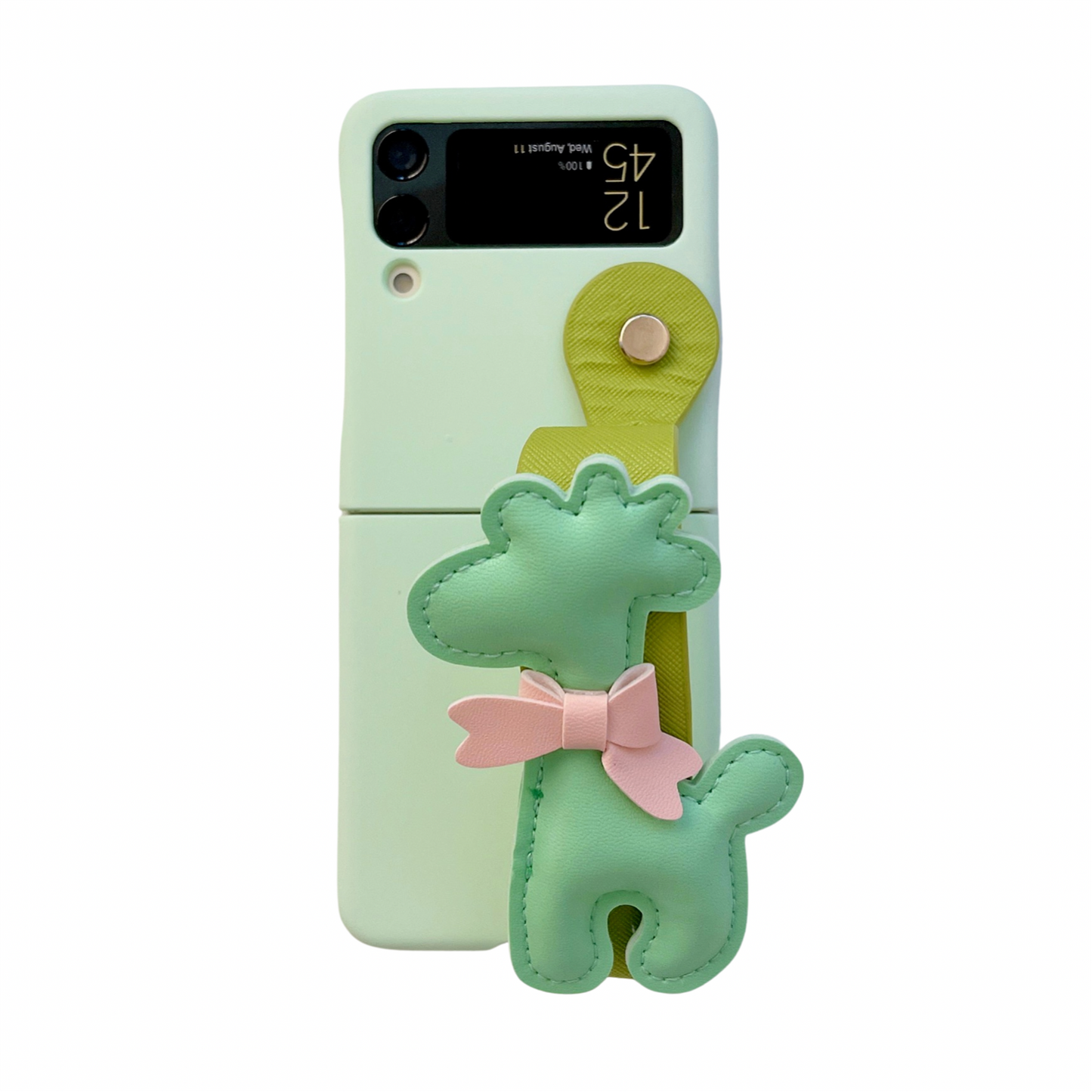 Cute Giraffe Wristband Bracelet Case for Samsung Galaxy Z Flip3 Z Flip4