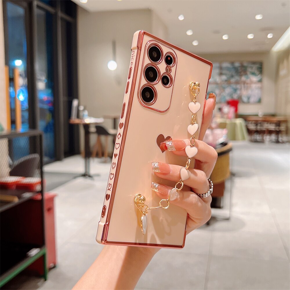 Cute Wrist Bracelet Candy Soft Phone Case For Samsung S Series