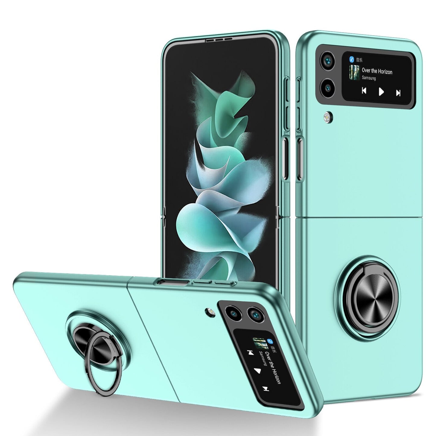 Ultra Thin Case with Ring Bracket for Samsung Galaxy Z Flip 4