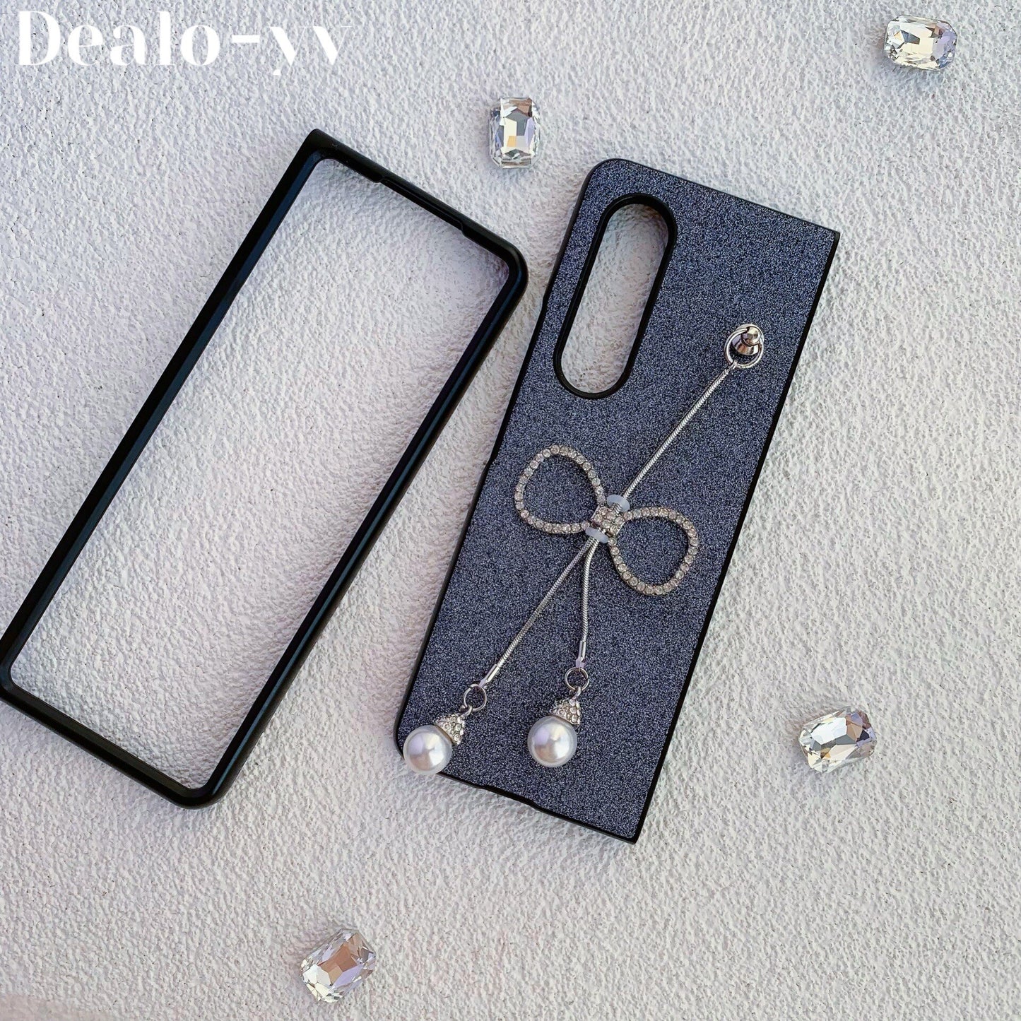 Glitter Pearl Case With Lanyard For Samsung Z Flip 3 and Galaxy Z FOLD