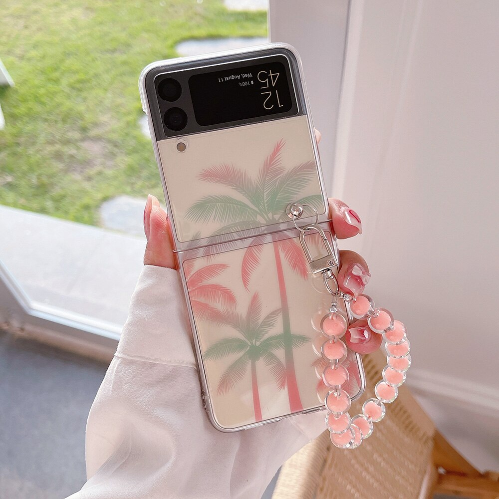 Simplicity Coconut Tree Phone Case For Samsung Galaxy Z Flip 3 5G