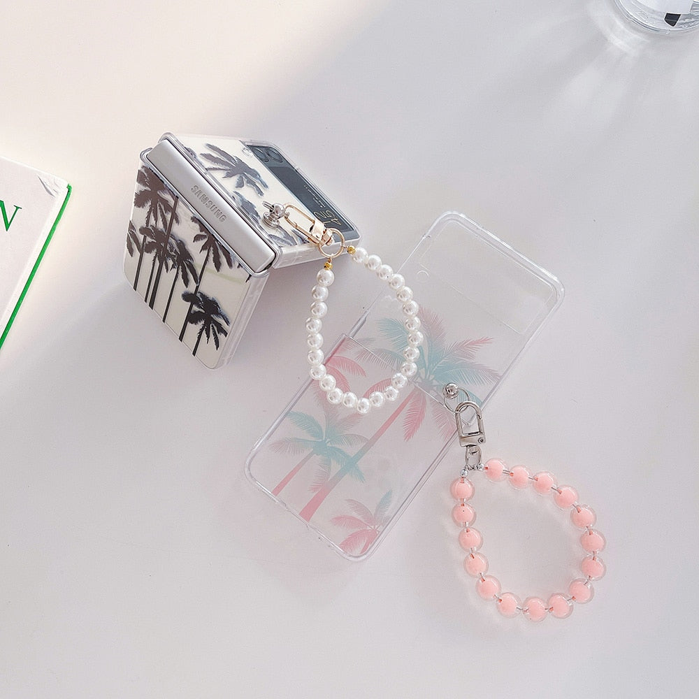 Simplicity Coconut Tree Phone Case For Samsung Galaxy Z Flip 3 5G