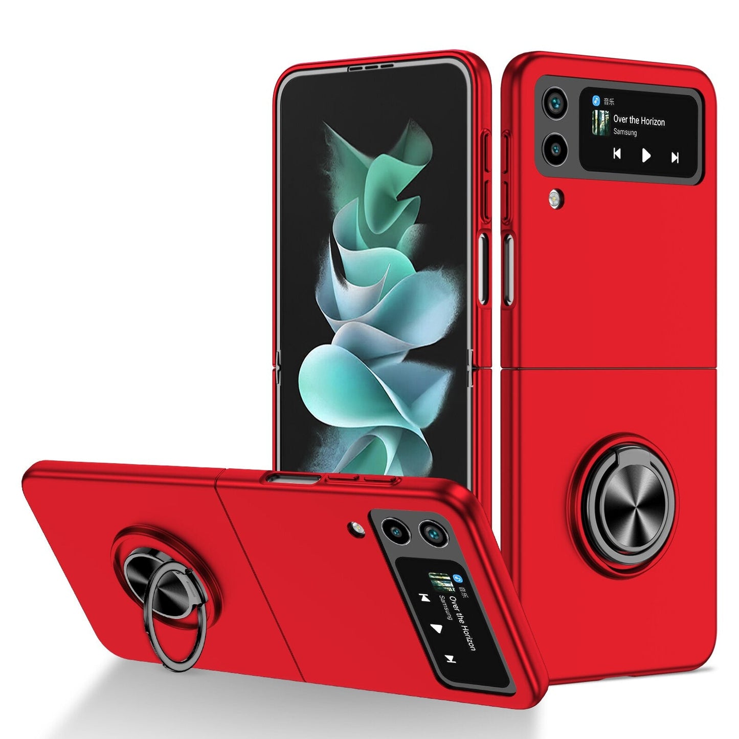Ultra Thin Case with Ring Bracket for Samsung Galaxy Z Flip 4