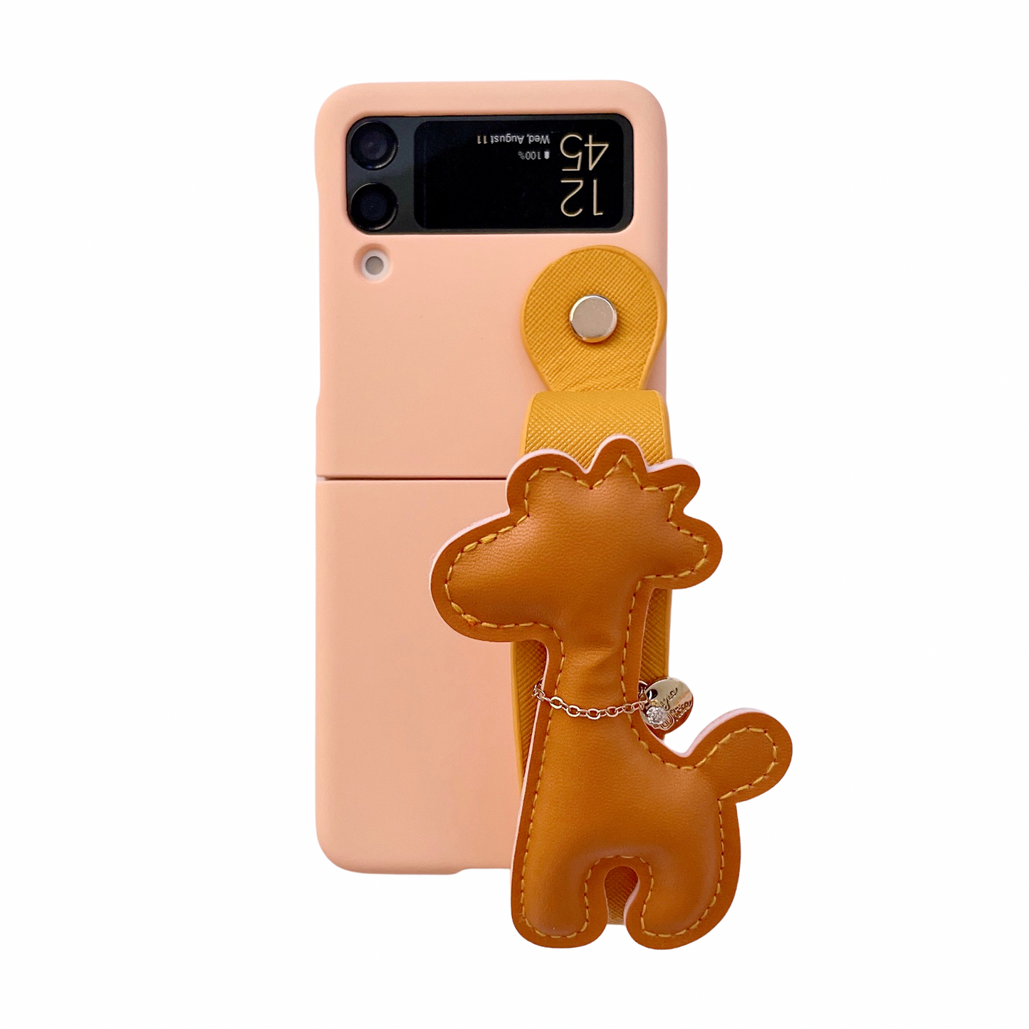 Cute Giraffe Wristband Bracelet Case for Samsung Galaxy Z Flip3 Z Flip4