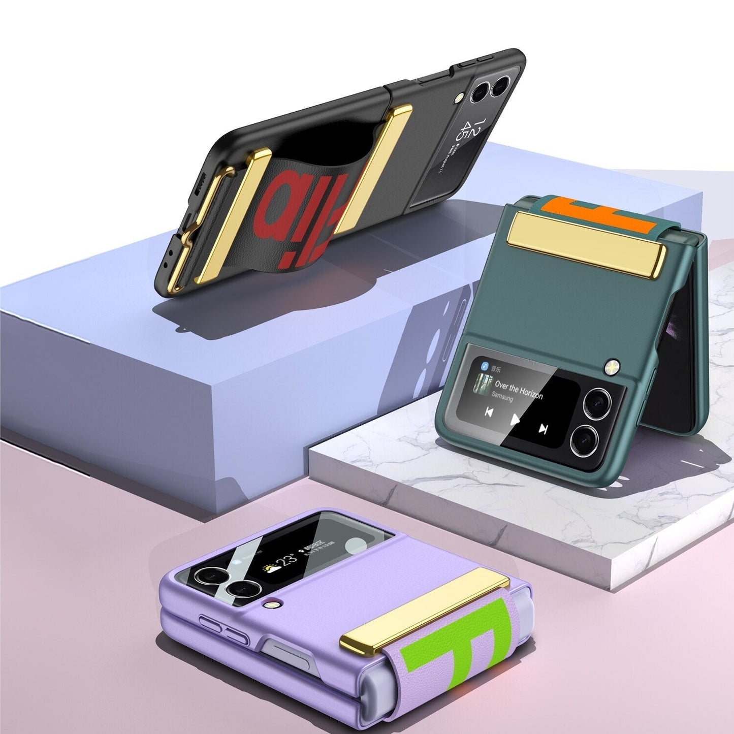 Wristband Bracket Case For Samsung Galaxy Z Flip 4