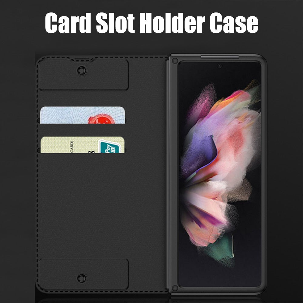 Flip Folding Leather Case For Z Fold 3