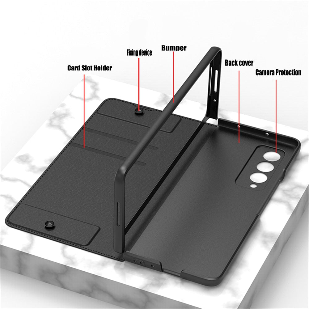 Flip Folding Leather Case For Z Fold 3