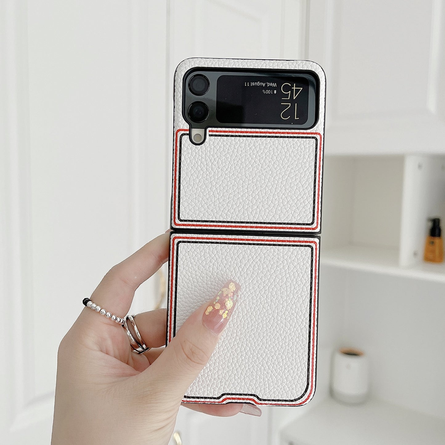 Fashion Joint name Lychee Case for Samsung Galaxy Z Flip 3 5G
