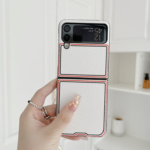 Fashion Joint name Lychee Case for Samsung Galaxy Z Flip 3 5G